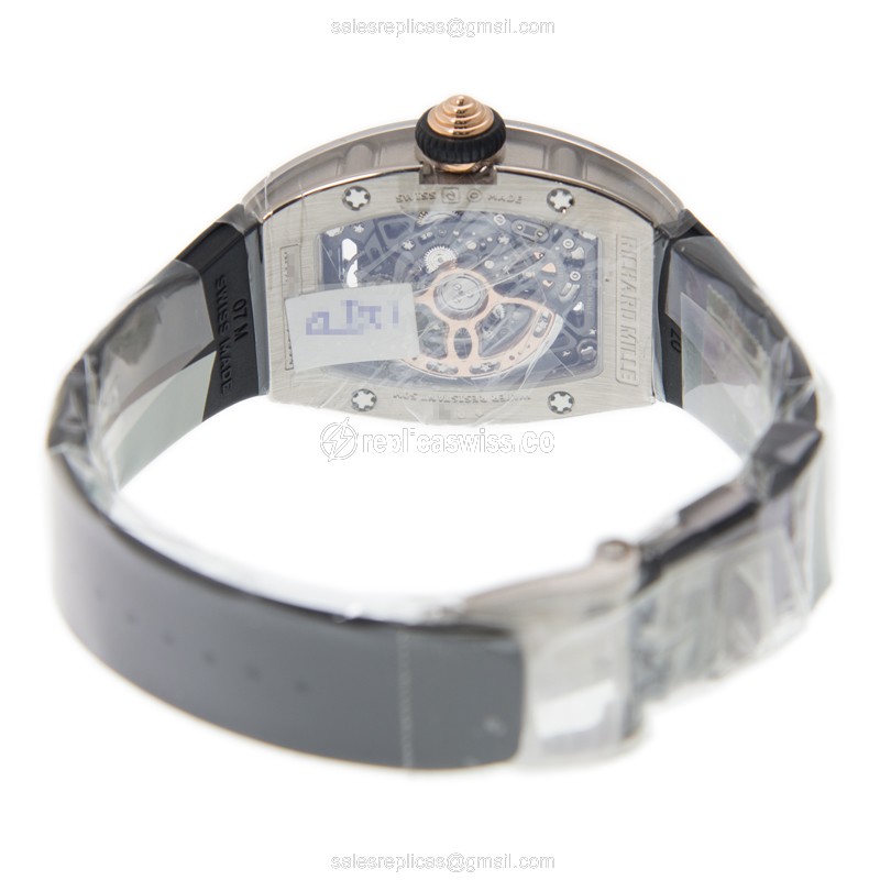 Richard Mille RM07-010-MED SET - Auto - 18kt White Gold - Diamond - Black Dial - Rubber Strap - View 4