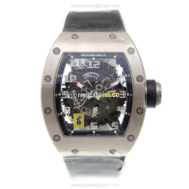 Richard Mille RM030-AL - Automatic - 18kt White Gold - Skull Dial - Black Rubber Strap - View 2