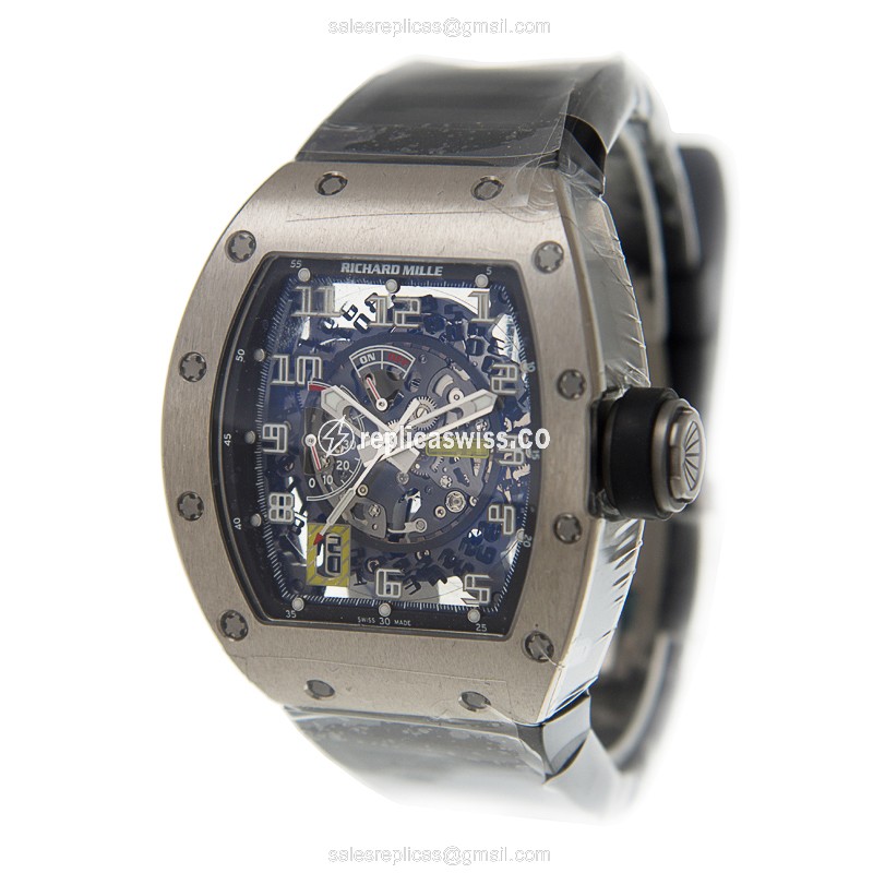 Richard Mille RM030-AL - Automatic - 18kt White Gold - Skull Dial - Black Rubber Strap - View 3
