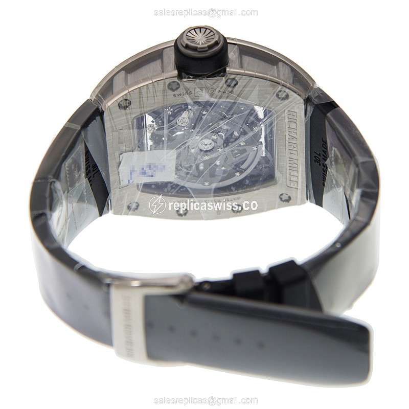 Richard Mille RM030-AL - Automatic - 18kt White Gold - Skull Dial - Black Rubber Strap - View 4