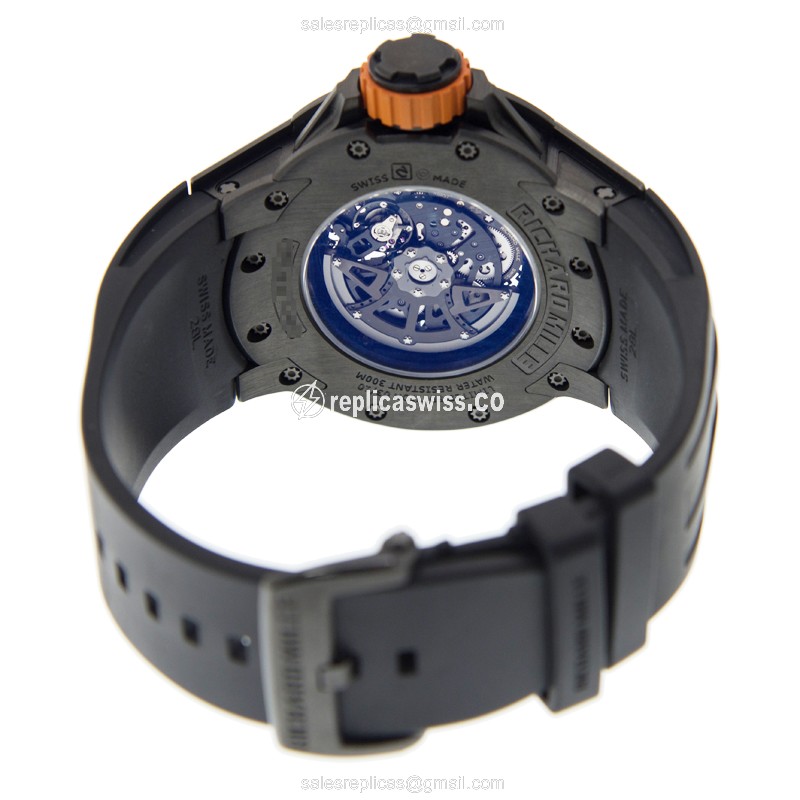 Richard Mille RM028-AJTI - Automatic Titanium - Skull Dial - Black Rubber - Buckle Clasp - View 4