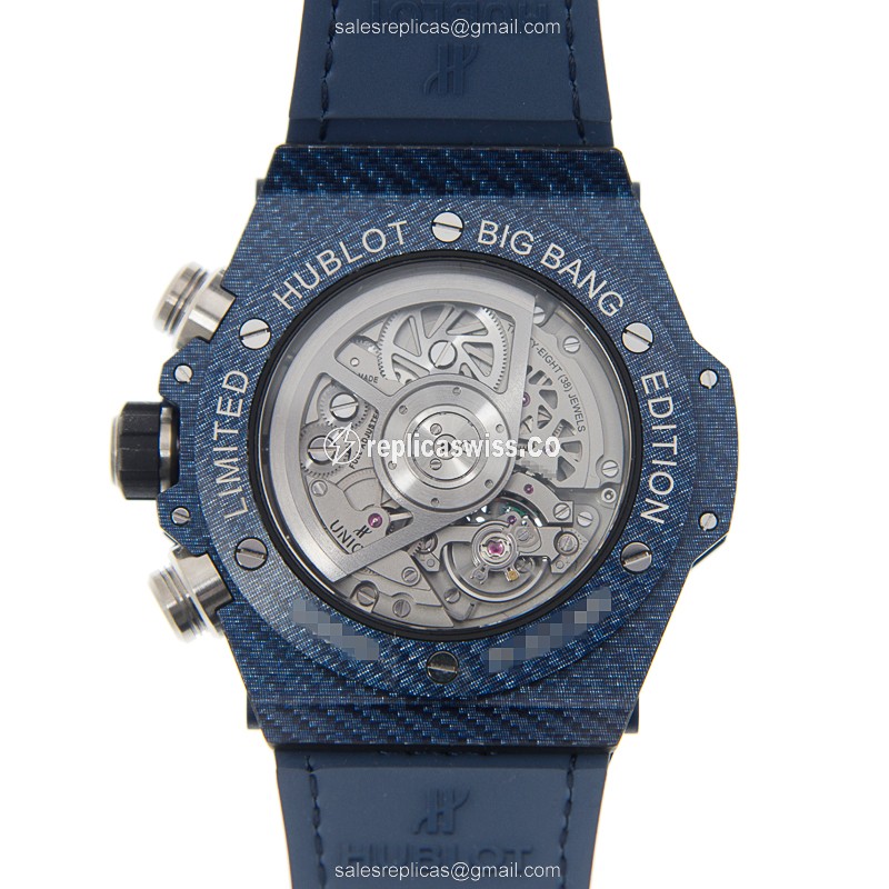 Hublot Big Bang Replica - Automatic Carbon Fiber - Silver Dial - Sapphire Crystal Clasp - View 3