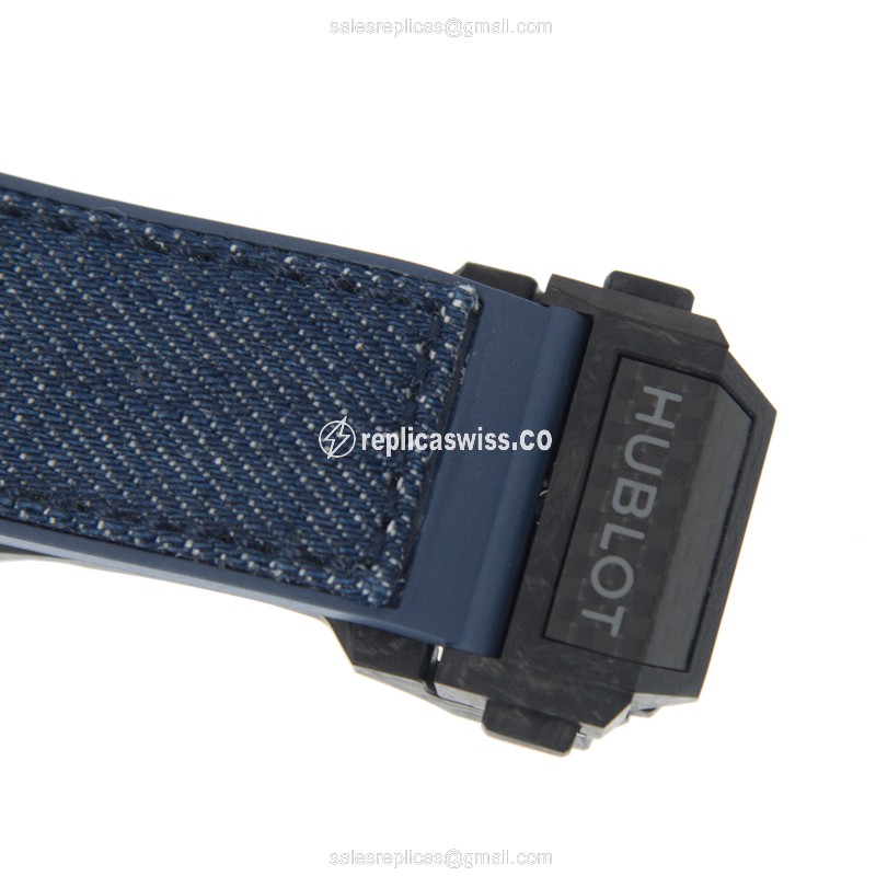 Hublot Big Bang Replica - Automatic Carbon Fiber - Silver Dial - Sapphire Crystal Clasp - View 4