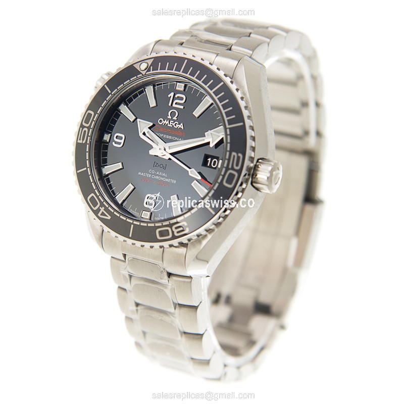 Omega Seamaster Automatic - Steel Case - Black Dial - Silver Strap - Clasp - View 3