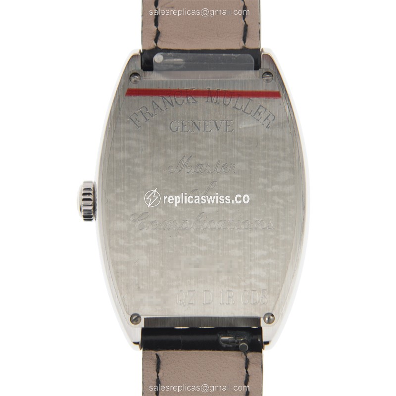 Franck Muller 2852 QZ D 1R CD8 Quartz - Silver Dial - Black Alligator - Buckle Clasp - View 3