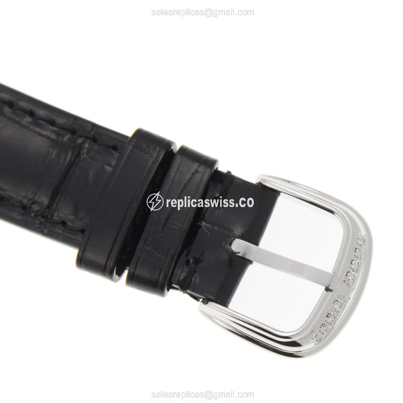 Franck Muller 2852 QZ D 1R CD8 Quartz - Silver Dial - Black Alligator - Buckle Clasp - View 4