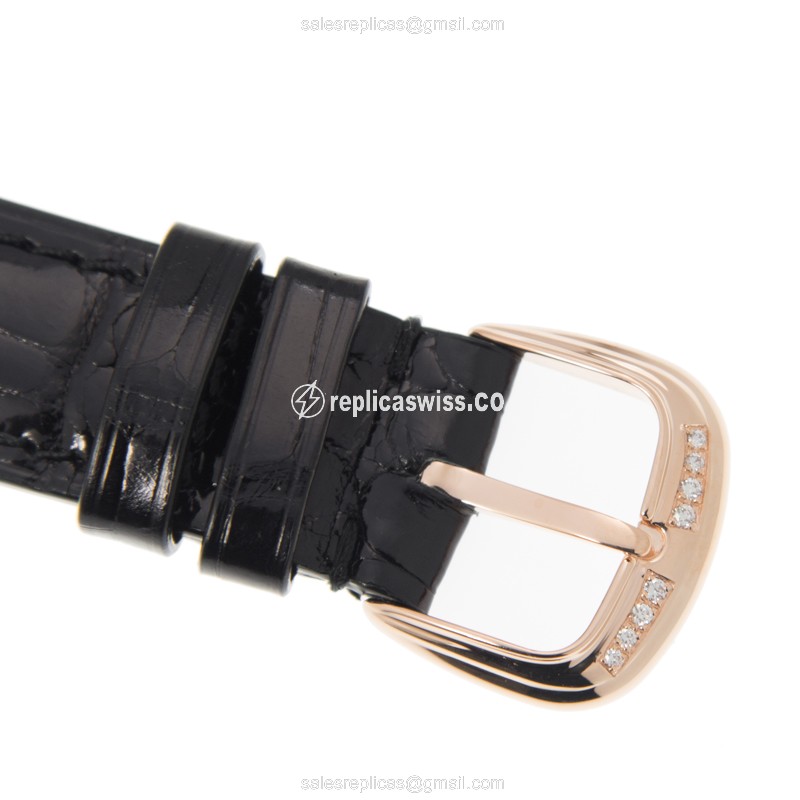 Franck Muller 5851 M SC D 1R CINTREE Curvex Auto 18kt Rose Gold Diamonds - Black Alligator Buckle - View 4