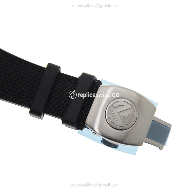 Franck Muller V 41 SC DT Vanguard Auto Stainless Black Dial Rubber Black Clasp - View 4