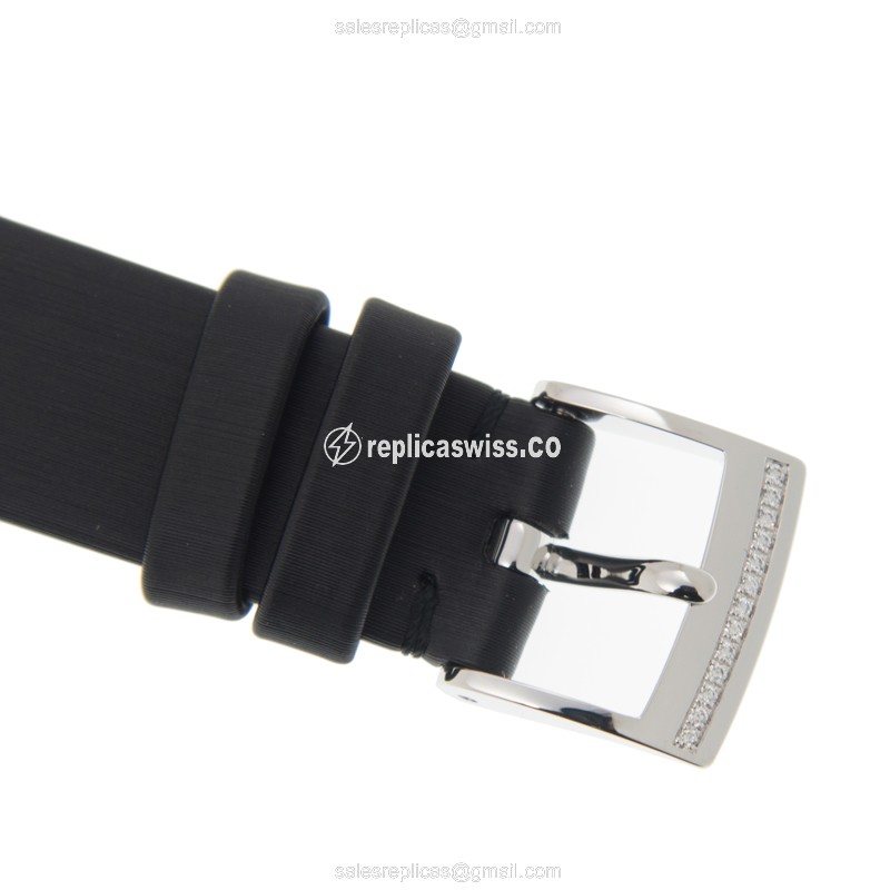 Piaget LIMELIGHT - Manual Wind - 18kt White Gold - Diamond - White Dial - Black Cowhide - Buckle - View 4