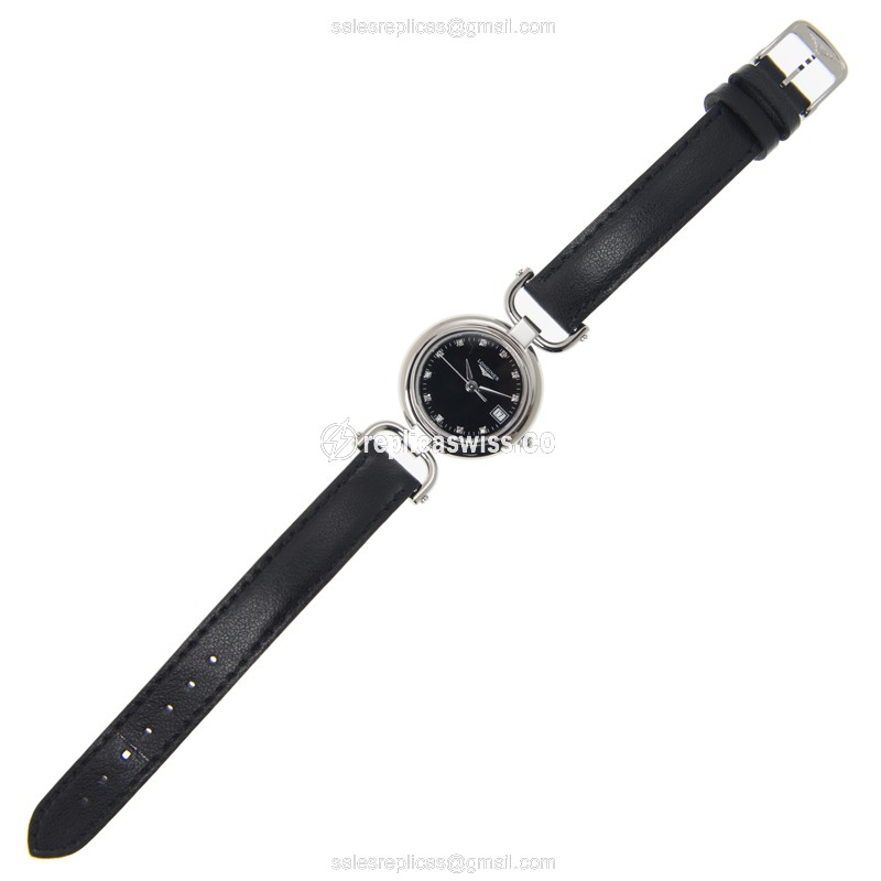 Longines EQUESTRIAN Replica - Quartz - Black Dial, Buckle Clasp - View 2