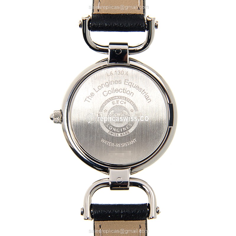 Longines EQUESTRIAN Replica - Quartz - Black Dial, Buckle Clasp - View 3