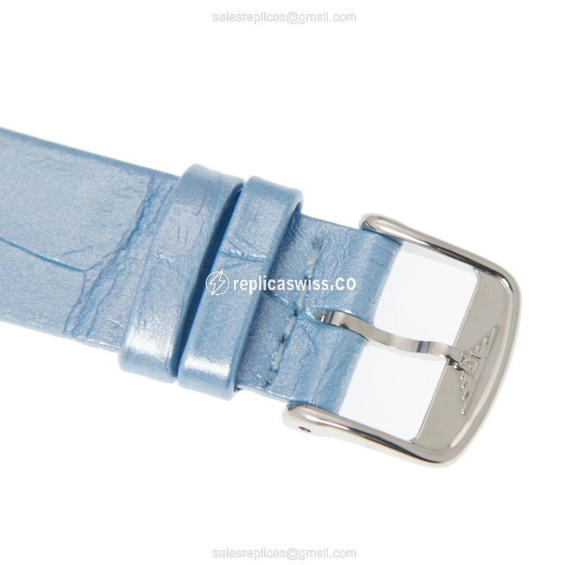 Longines LA GRANDE Quartz - Stainless Steel Case, White Dial, Blue Strap, Buckle Clasp - View 4