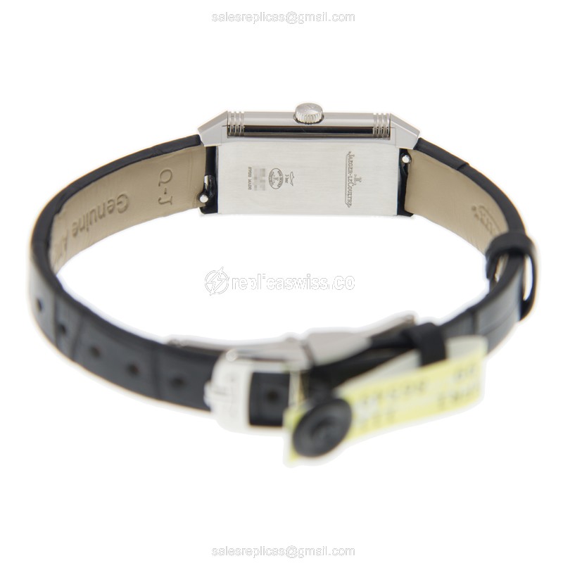 Jaeger-Lecoultre Q3258470 REVERSO - Quartz - Stainless Steel - Black Dial - Alligator Black Clasp - View 4