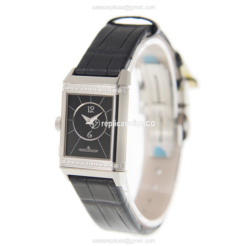 Jaeger-Lecoultre Q2668430 Replica - Automatic - Stainless Steel - Black Dial - Alligator Black Clasp - View 3