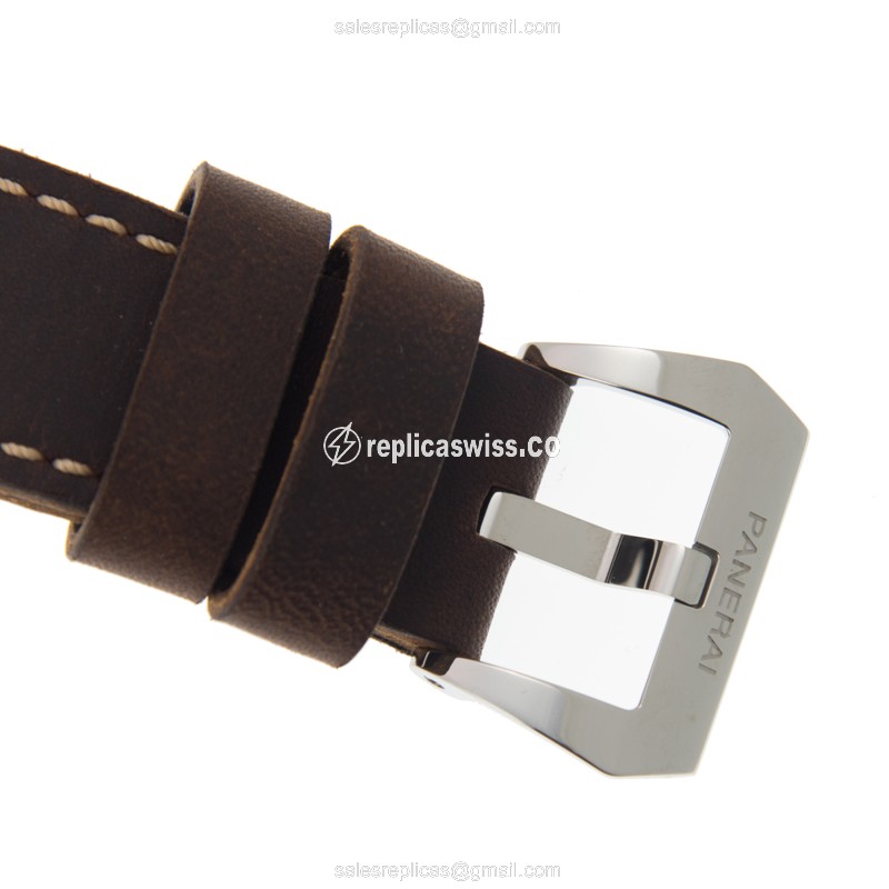 Panerai PAM00662 RADIOMIR Manual - Steel Case - Brown Dial - Brown Cowhide Strap - Buckle Clasp - View 4