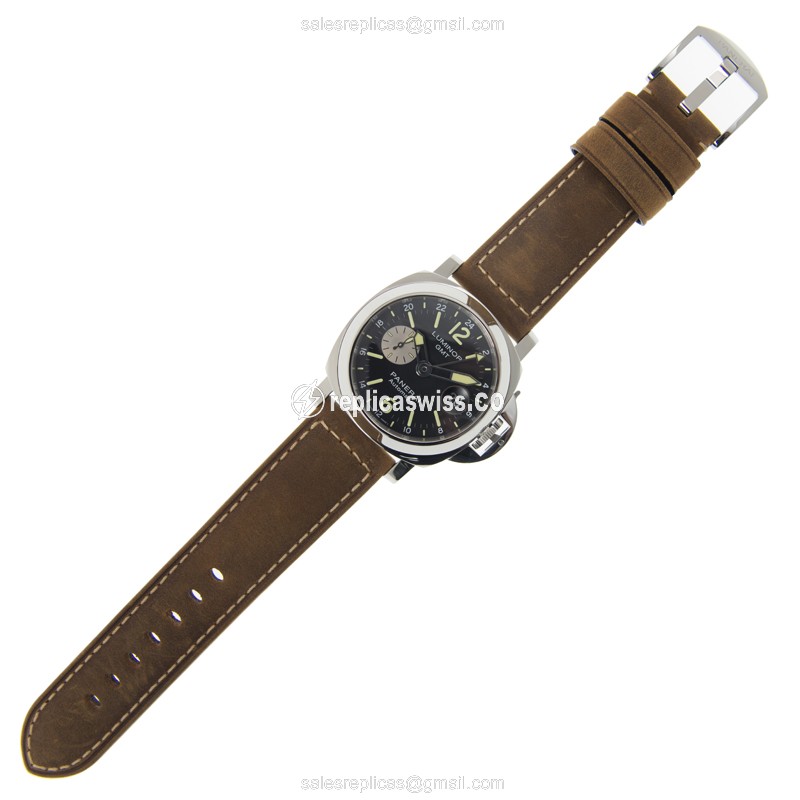 Panerai PAM01088 Replica - Luminor - Automatic - Steel Case - Black Dial - Brown Cowhide Strap - View 2