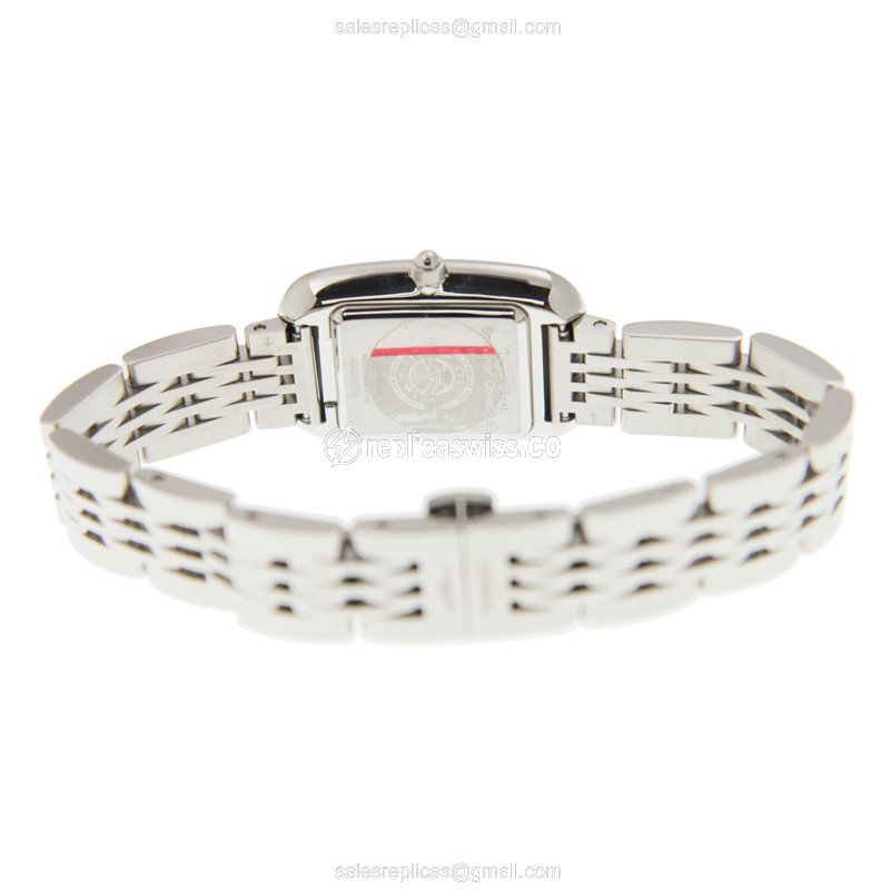 Longines Equestrian Quartz - White Dial - Steel Case - Silver Strap - Clasp - View 4