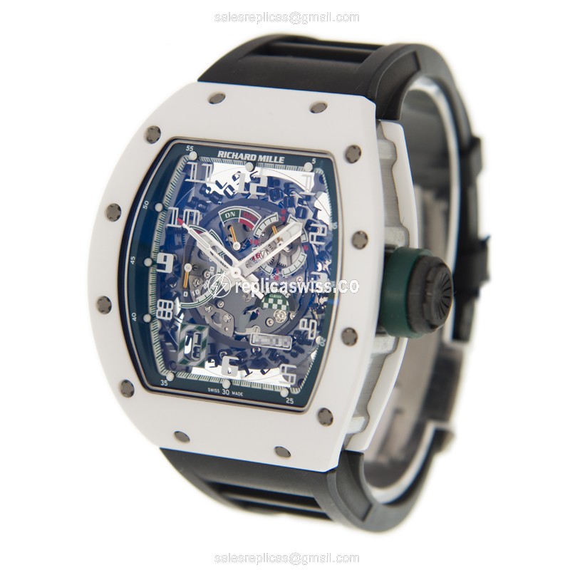 Richard Mille RM030 AO TI-ATZ - Automatic - Ceramics Case - Black Dial - Rubber Strap - Buckle Clasp - View 3