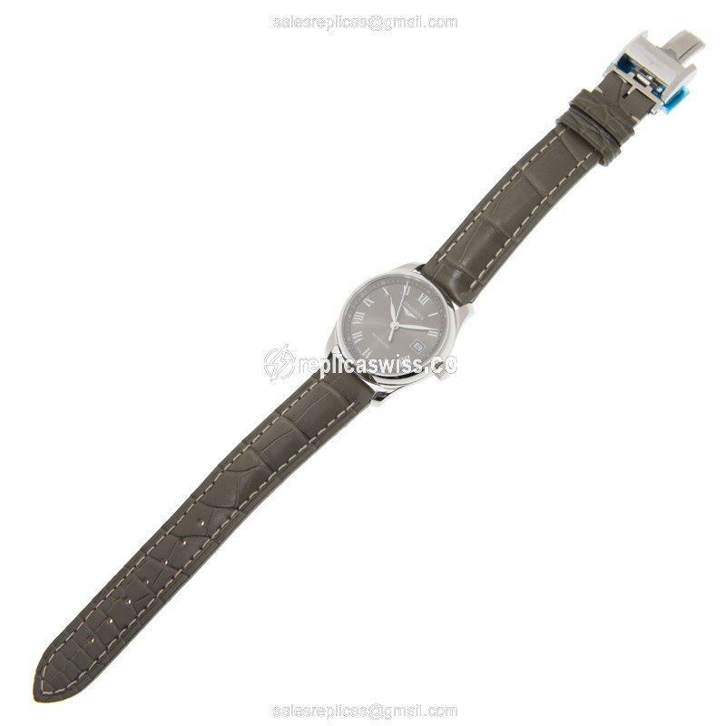 Longines Master Replica - Automatic | Stainless Steel - Brown Dial | Alligator Strap - View 2
