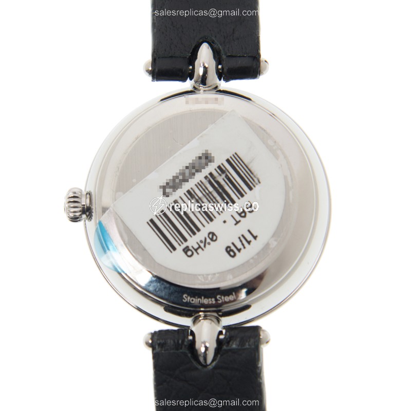 Omega DE VILLE Quartz - Black Dial - Leather Strap - Buckle Clasp - 40mm Steel Case - View 3
