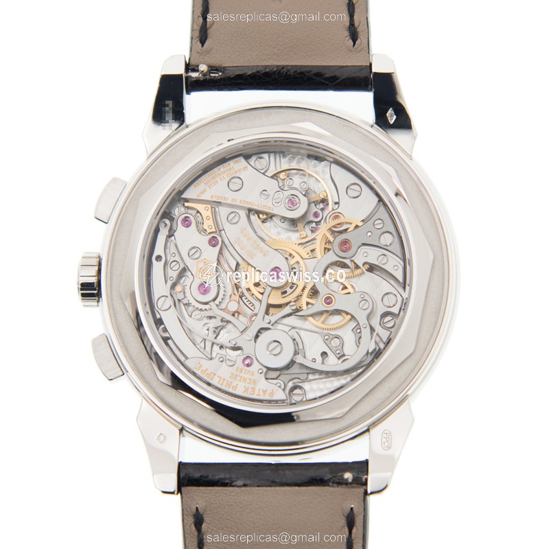 Patek Philippe 5271-13P-001 Grand Complications - Manual Wind - 950 Platinum Case - Black Dial - Alligator Black Strap - View 3