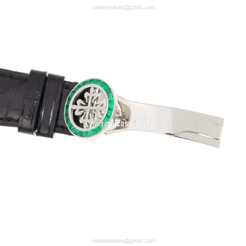 Patek Philippe 5271-13P-001 Grand Complications - Manual Wind - 950 Platinum Case - Black Dial - Alligator Black Strap - View 4