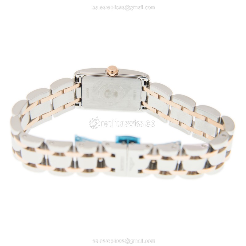 Longines DOLCE VITA Replica - Quartz - Stainless Steel Case, White Dial - Gold Steel Clasp - View 4