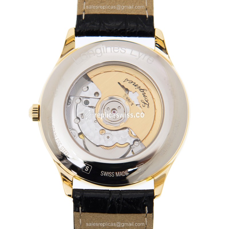 Longines L4.960.2.11.2 LONGINES LYRE Automatic PVD Gold - View 3