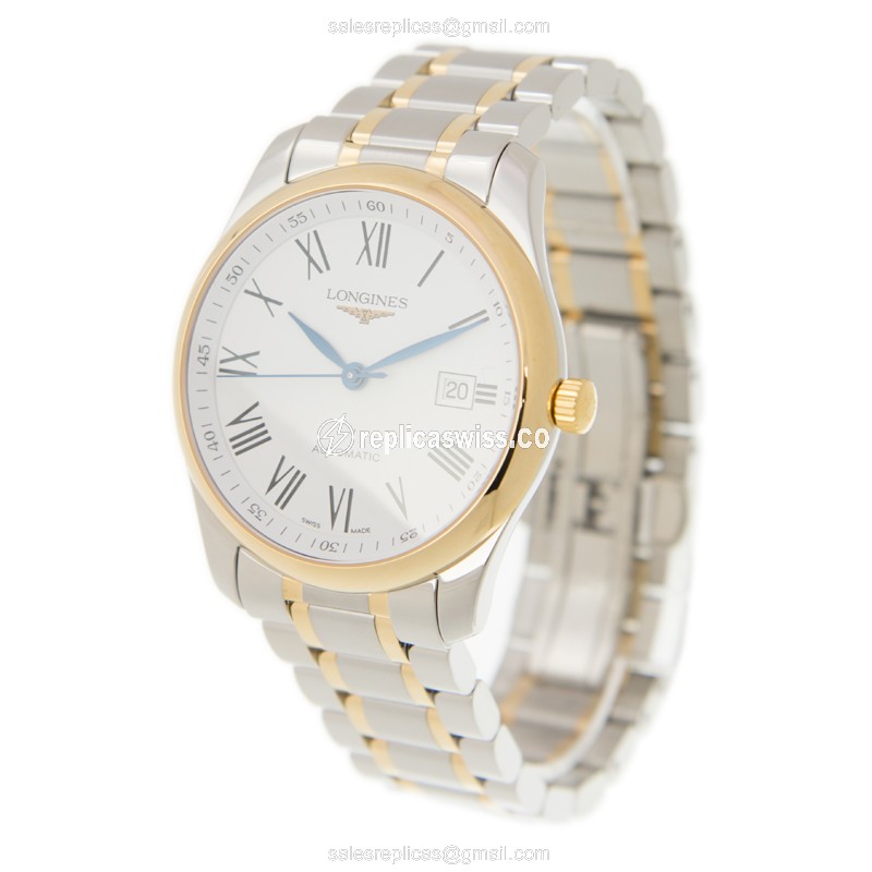 Longines L2.793.5.19.7 Replica - Automatic - 18kt Gold Case - White Dial - View 3