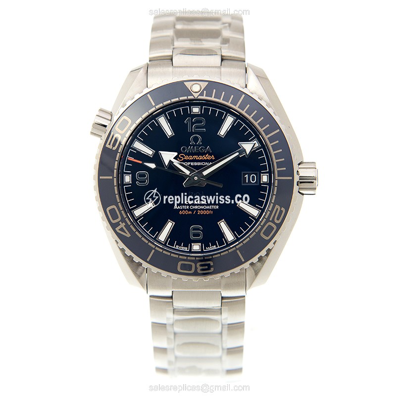 Omega Seamaster Replica Watch Blue Dial Steel - View 2