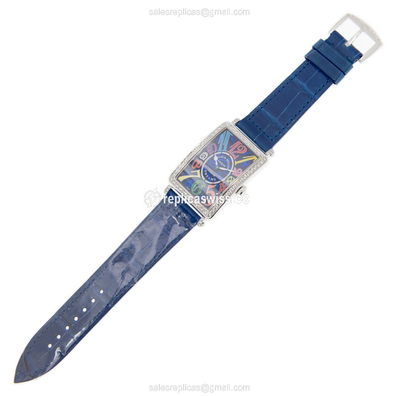Franck Muller 952 QZ COL DRM D 1R (AC) LONG ISLAND Quartz Stainless Steel & Diamonds - View 2