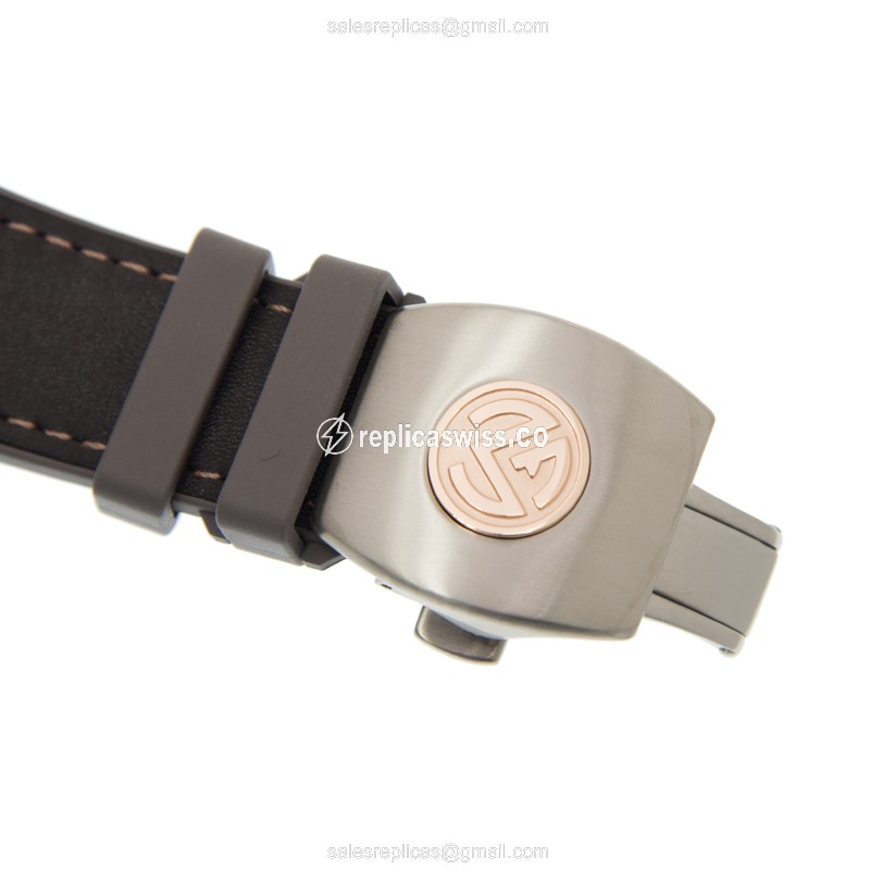 Franck Muller Vanguard Automatic - Steel Case - Gray Dial - Leather Grey Strap - View 4