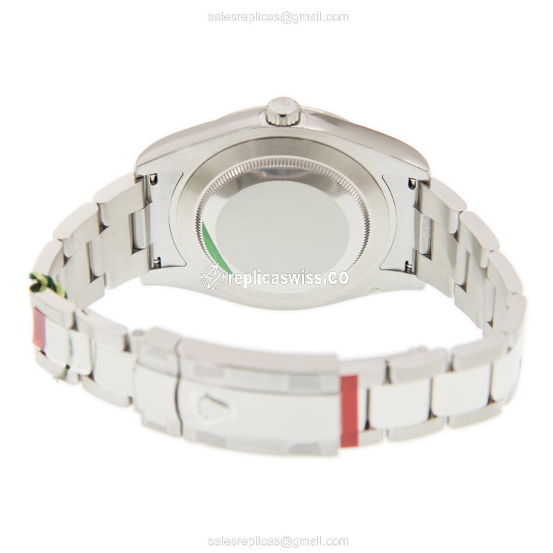 Rolex Datejust Replica - Automatic | 18kt White Gold | Steel Case, Silver Dial | Steel Clasp & Strap - View 4
