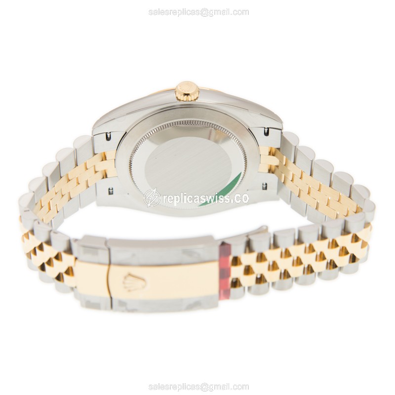 Rolex Datejust Replica - Automatic - 18kt Gold/Steel Case - Black Dial - View 4
