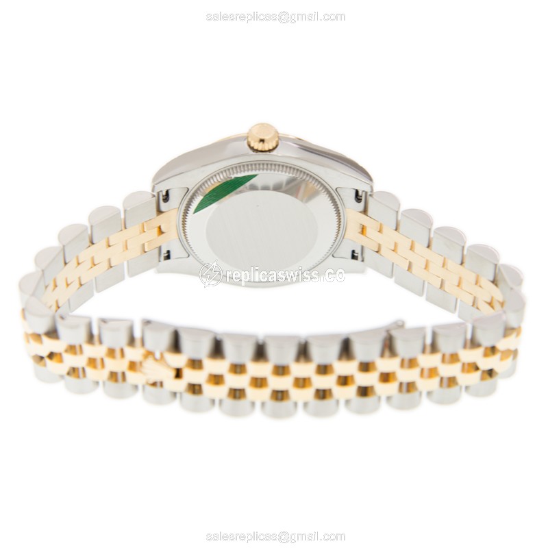 Rolex Datejust Replica - Automatic - 18kt Gold & Steel - White Dial - View 4