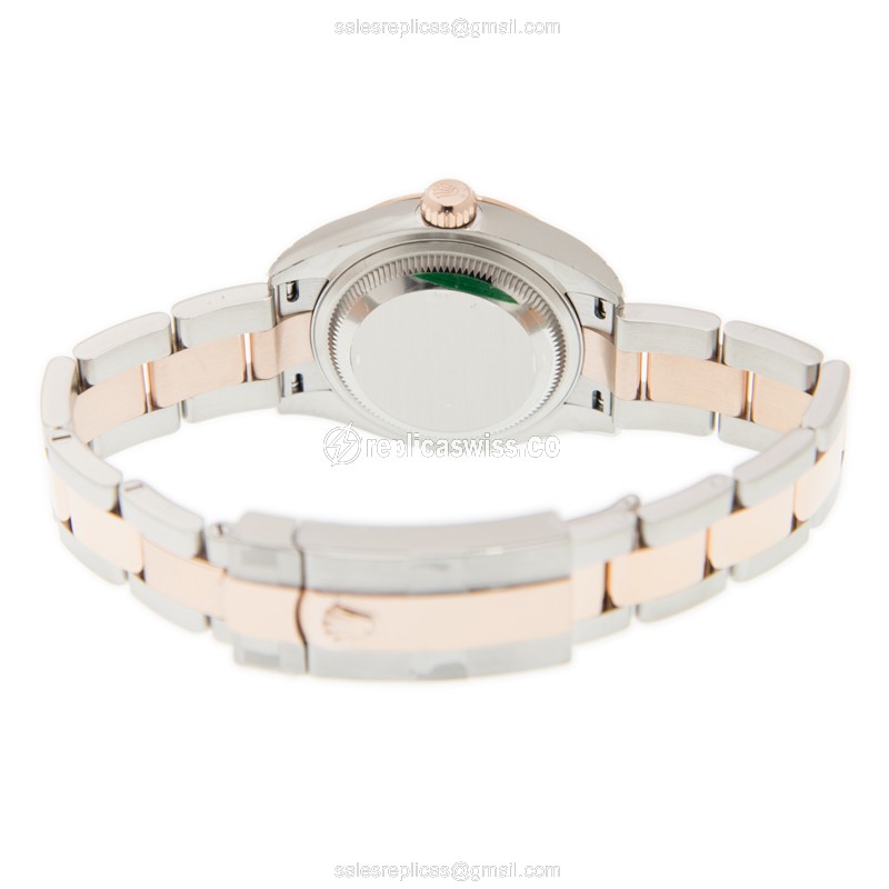 Rolex Datejust Replica - Automatic - 18kt Rose & Steel - Brown Dial - View 4