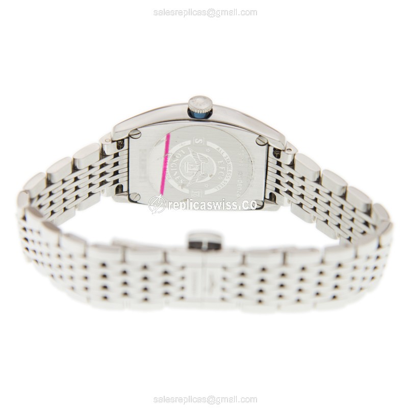 Longines EVIDENZA Replica - Automatic - Black Dial on Silver Steel Strap - View 4