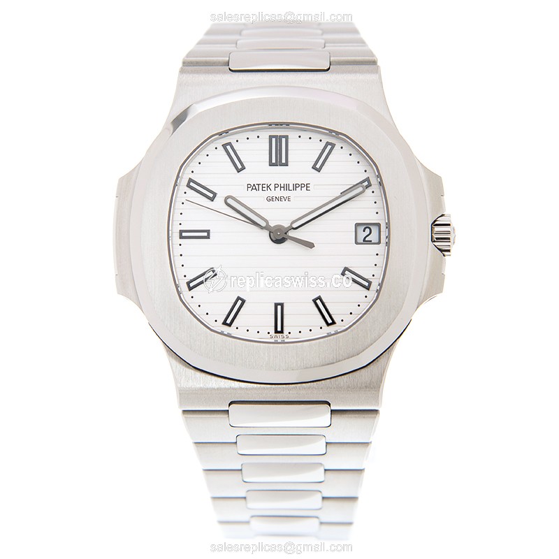 Patek Philippe 5711/1A-011 Replica - Automatic - Stainless Steel - White Dial - Silver Clasp - View 2