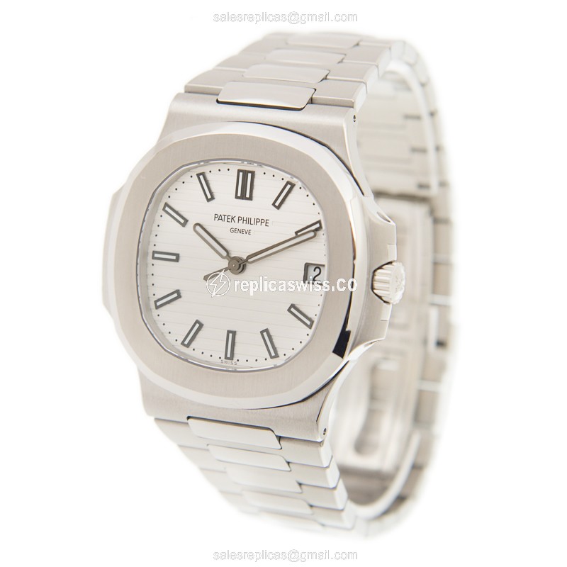 Patek Philippe 5711/1A-011 Replica - Automatic - Stainless Steel - White Dial - Silver Clasp - View 3
