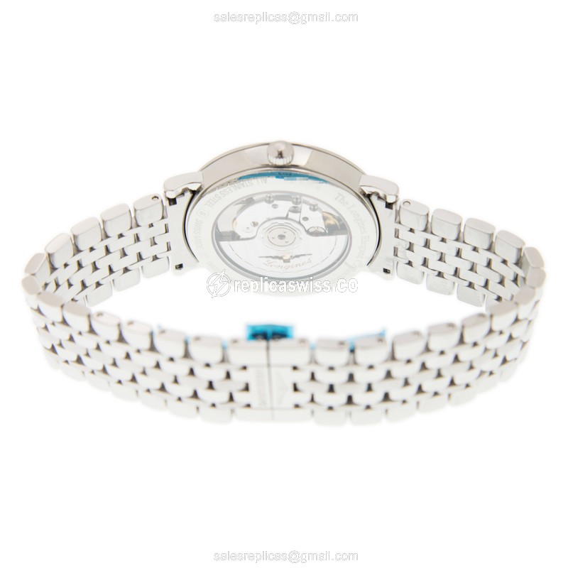 Longines L4.910.4.77.6 Replica - Automatic - Stainless Steel - Silver Dial - Steel Strap - View 4