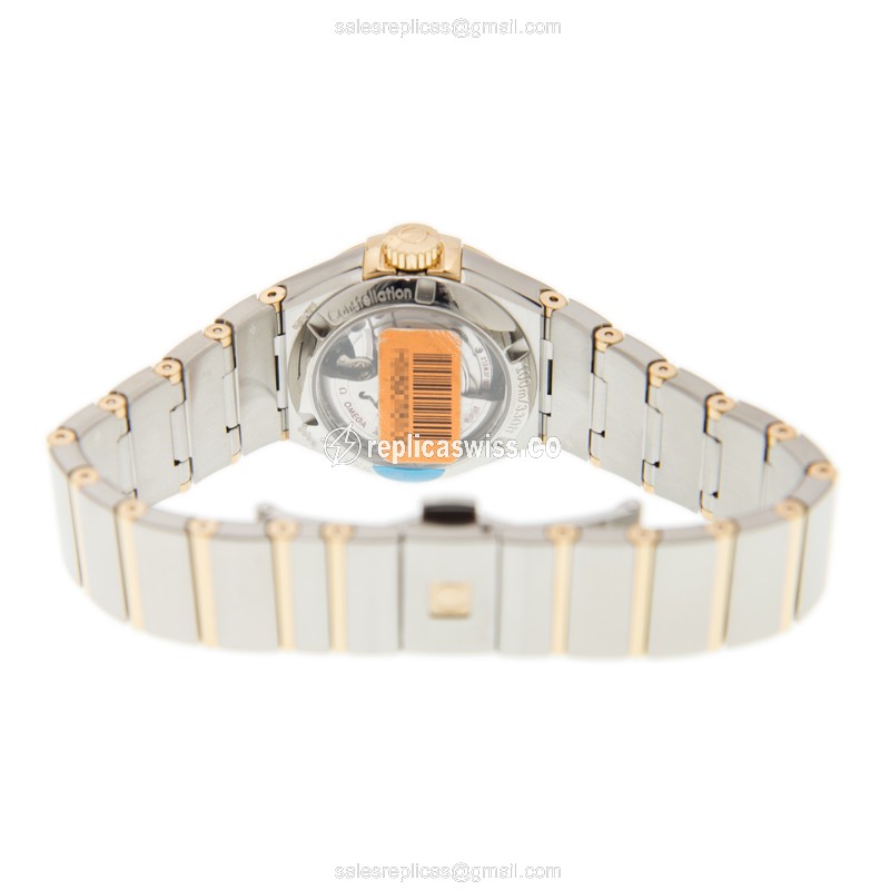 Omega Constellation Replica - Automatic - 18kt Gold & Steel - White Dial - Gold Clasp - View 4