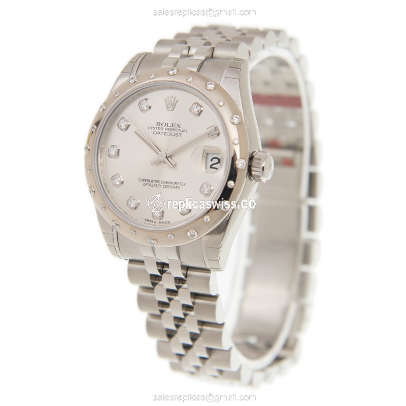 Rolex 178344-0060 LADY DATEJUST Automatic 18kt White Gold & Steel - View 3