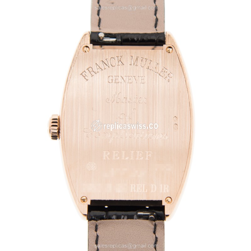 Franck Muller 2852 B QZ REL D1 R 5N Master Banker Quartz - White Dial - Buckle Clasp - Black Alligator Strap - View 3