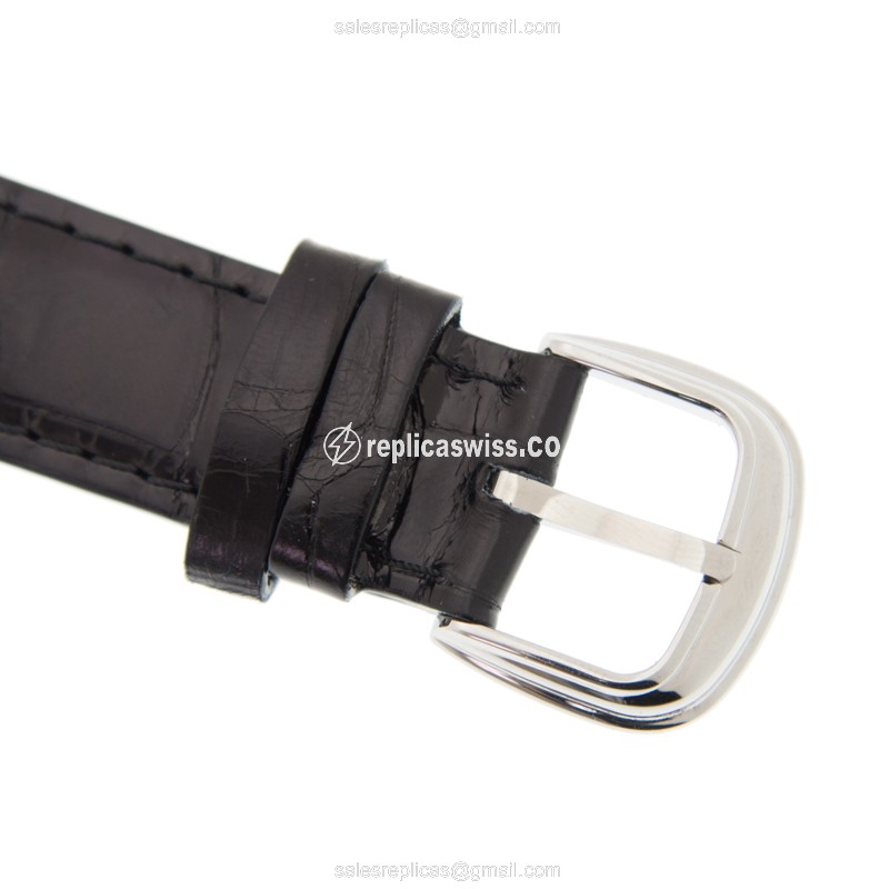 Franck Muller 5851 SC CINTREE Curvex - Auto - White Dial - Steel Case - Black Alligator Buckle - View 4