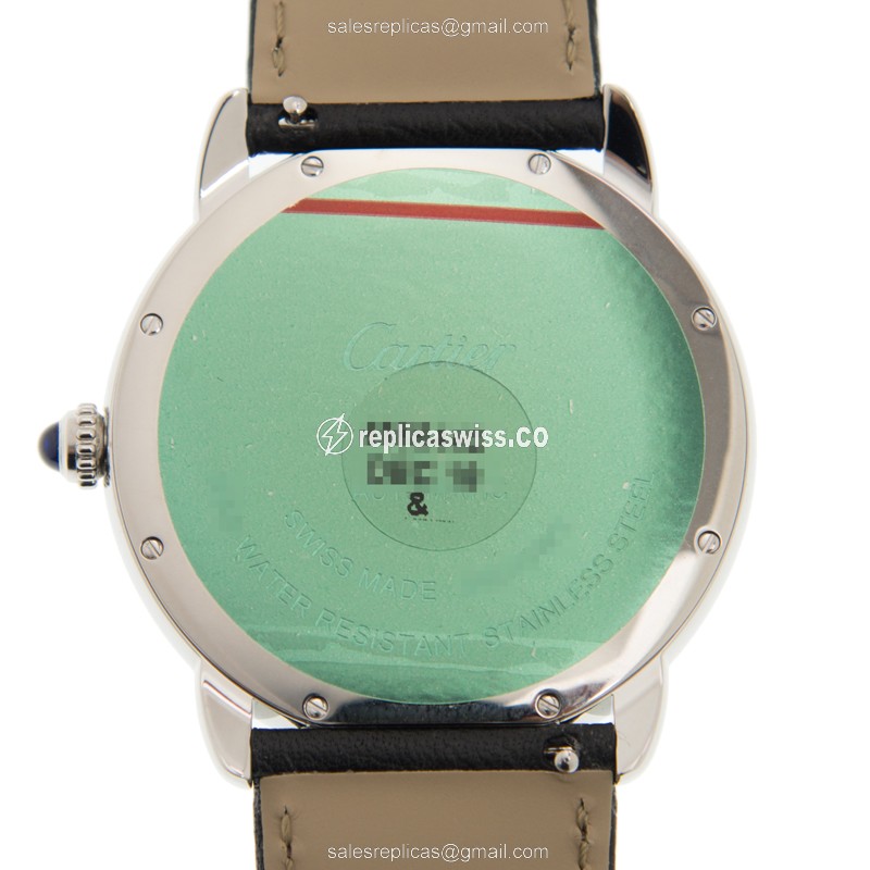 Cartier WSRN0022 Replica - Automatic - Silver Dial - Steel Case - Black Alligator Strap - View 3