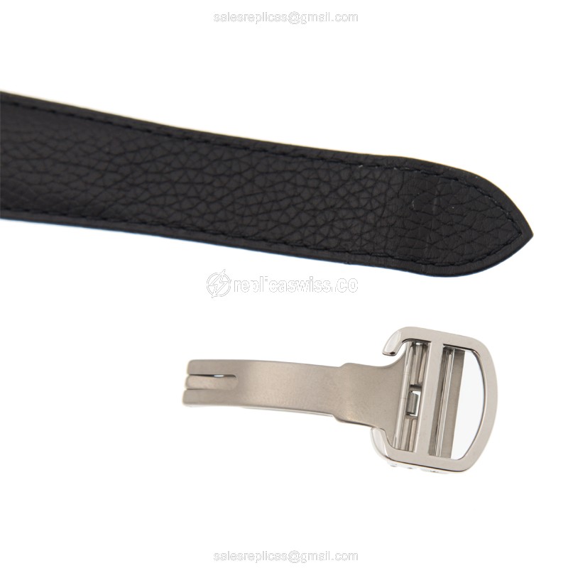Cartier WSTA0029 TANK Automatic - Stainless Steel - White Dial - Black Alligator Strap - View 4