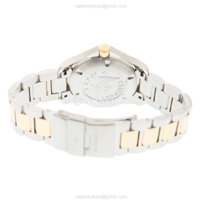 Longines CONQUEST Replica - Automatic - Steel Case - Black Dial | Gold Clasp - View 4