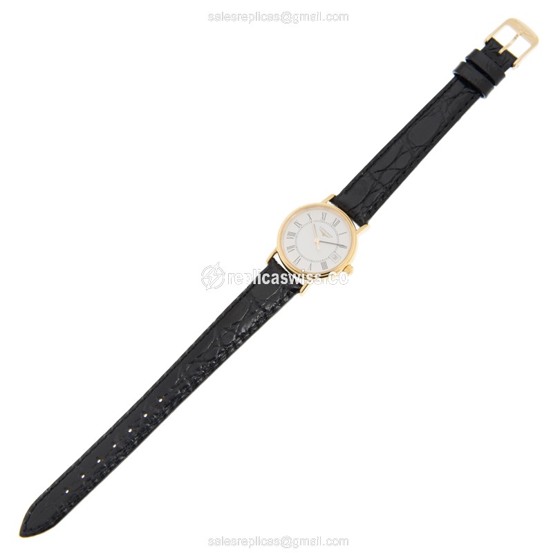 Longines Presence Replica - Quartz - Gold-Plated - White Dial - Buckle Clasp - View 2