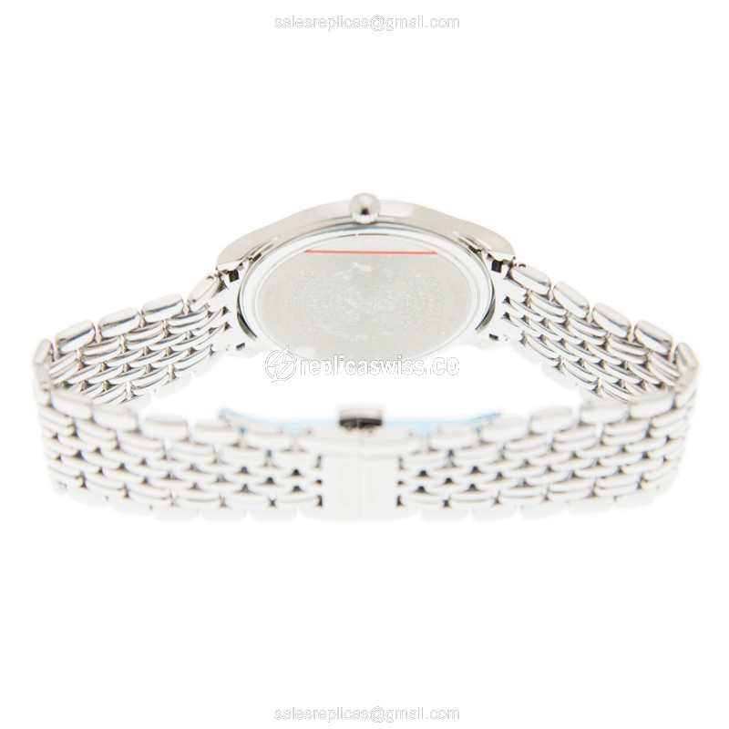 Longines Lyre Quartz Replica - White Dial - Steel Case - Silver Clasp - View 4