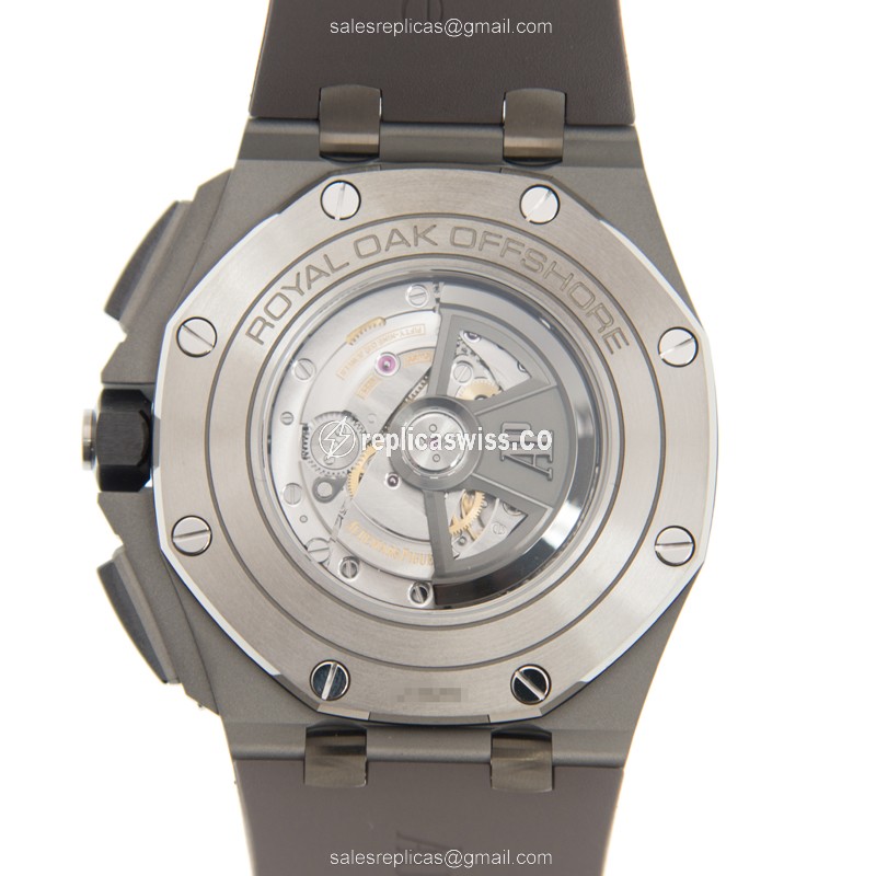Automatic ROYAL OAK OFFSHORE - Titanium Case - Gray Dial - Rubber Strap - Buckle Clasp - View 3